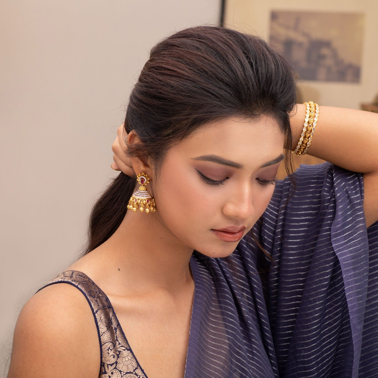 Bahubali Earrings | Fancy jewellery designs, Bridal sister dresses  pakistani, Fancy jewellery